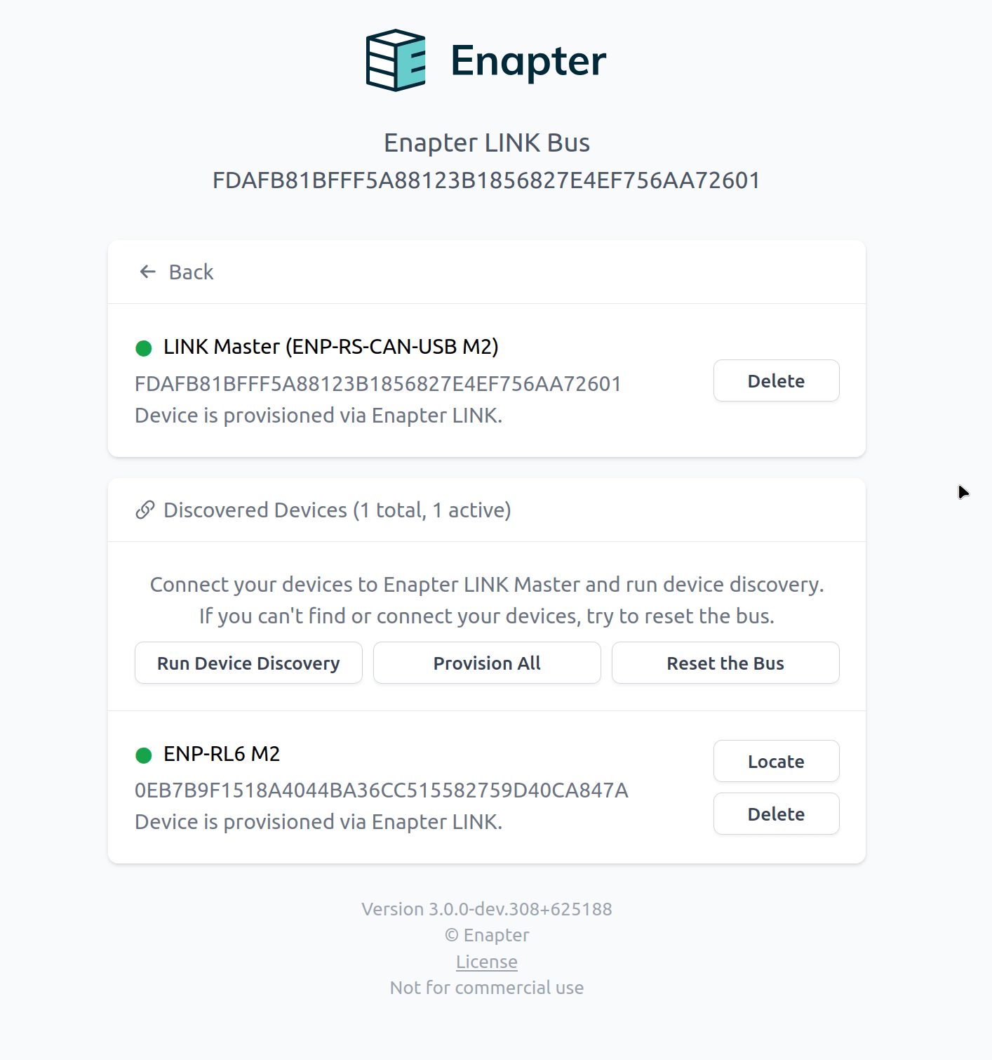 Provisioned Enapter Link device